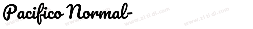 Pacifico Normal字体转换